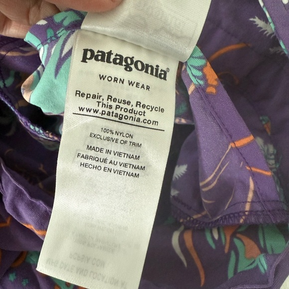 Patagonia Carry Ya'Ll Bag Purple Hawaiian Floral Pattern - Picture 5 of 7